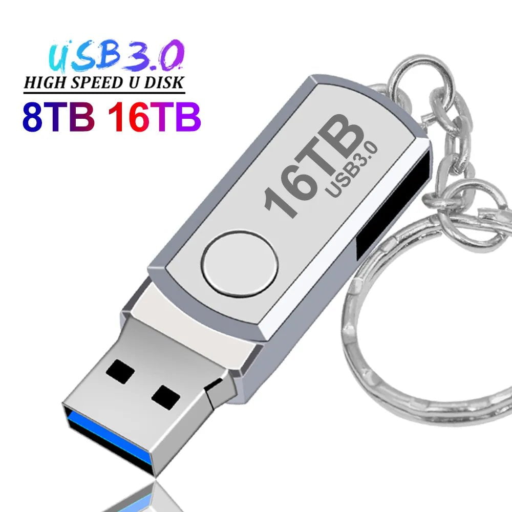 Storazone New 2023 Usb 3.0 Pendrive 2TB High Speed Pen Drive 16TB Metal Cle Usb Flash Drive 4TB 8TB Portable SSD Memoria Usb Free Shipping