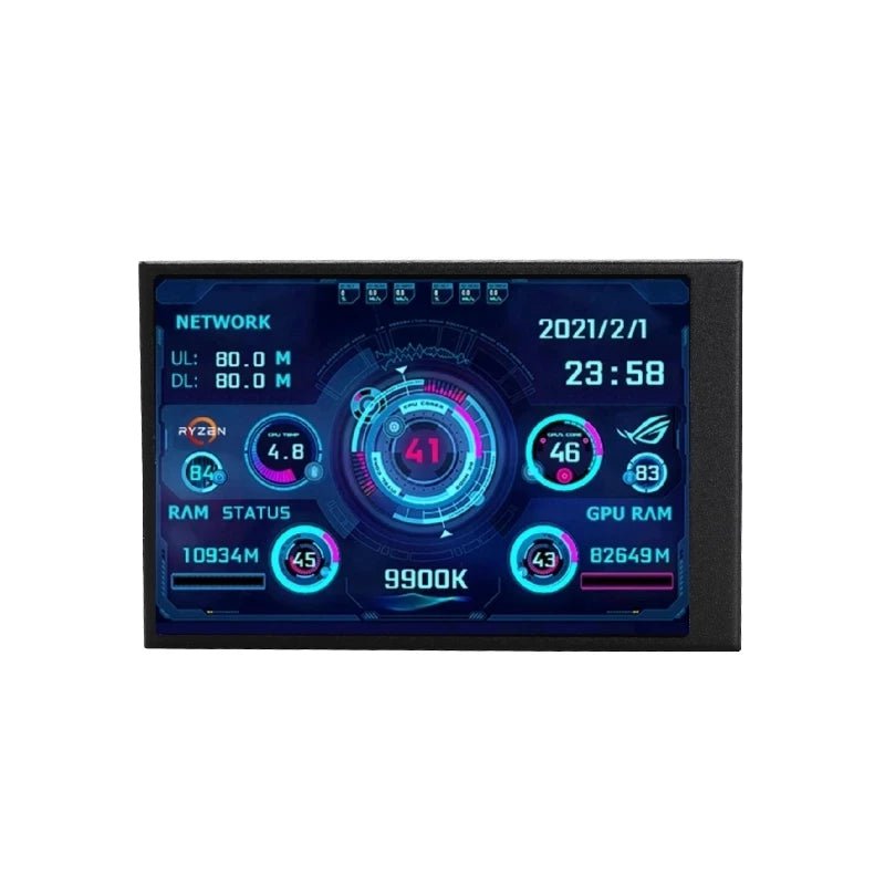 Storazone New 3.5 Inch IPS TYPE-C Secondary Screen Computer CPU GPU RAM HDD MonitorUSB Display For Freely AIDA64