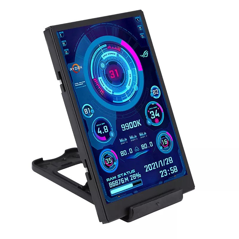 Storazone New 3.5 Inch IPS TYPE-C Secondary Screen Computer CPU GPU RAM HDD MonitorUSB Display For Freely AIDA64