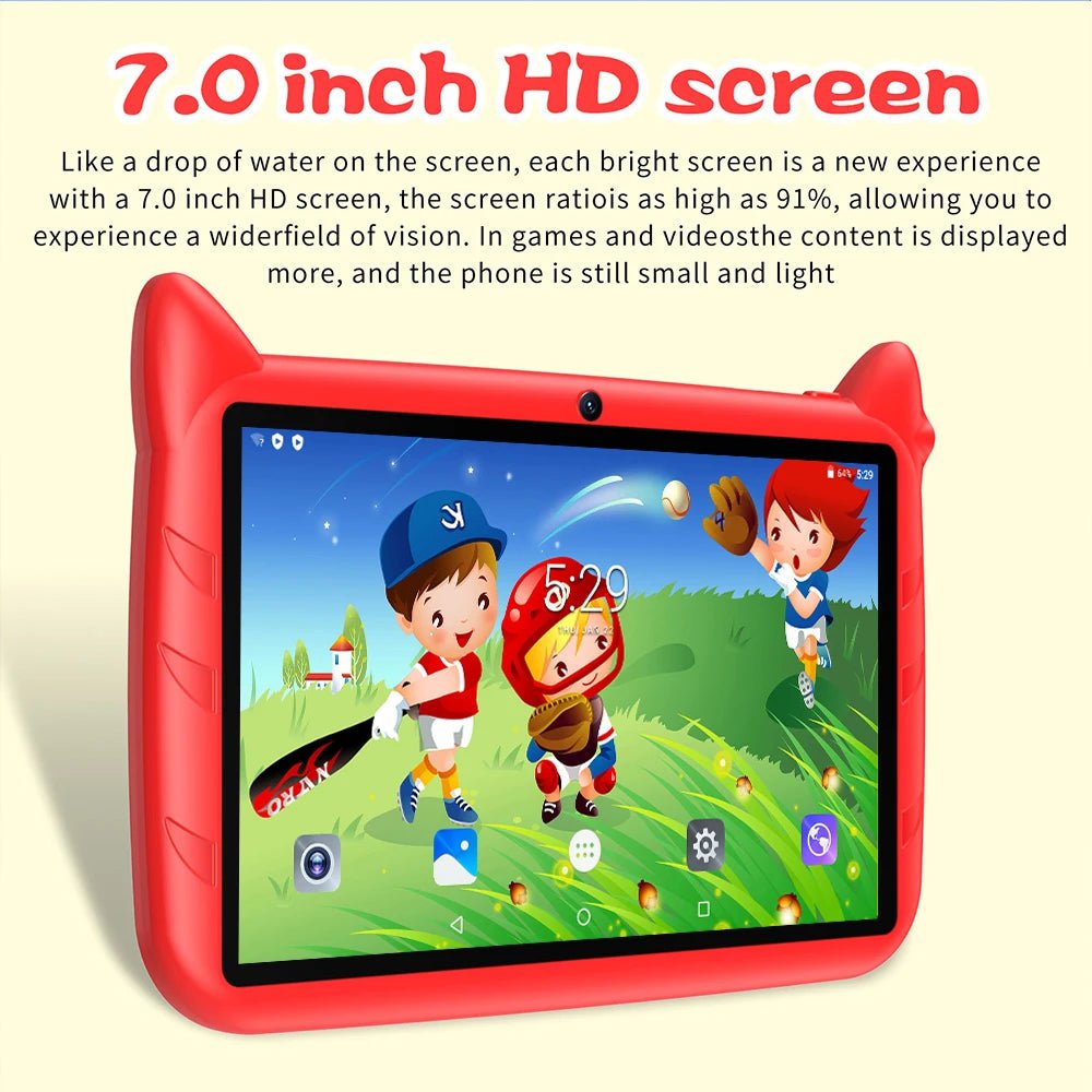 Storazone New 5G WiFi 7 Inch Tablet Pc Children's Gift Kids Learning Education Tablets Android 9.0 Quad Core 2GB RAM 32GB ROM Dual Cameras