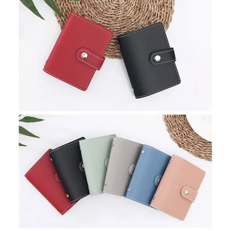 Storazone New Anti-theft ID Credit Card Holder Fashion Women's 26 Cards Slim PU Leather Pocket Case Purse Wallet bag  for Women Men Female