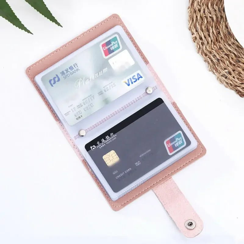 Storazone New Anti-theft ID Credit Card Holder Fashion Women's 26 Cards Slim PU Leather Pocket Case Purse Wallet bag  for Women Men Female