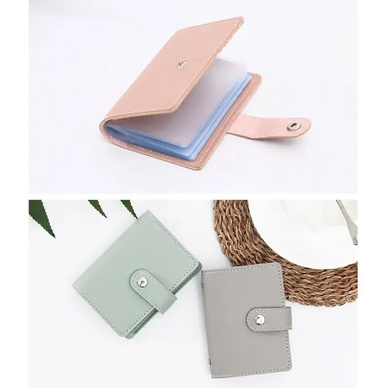 Storazone New Anti-theft ID Credit Card Holder Fashion Women's 26 Cards Slim PU Leather Pocket Case Purse Wallet bag  for Women Men Female