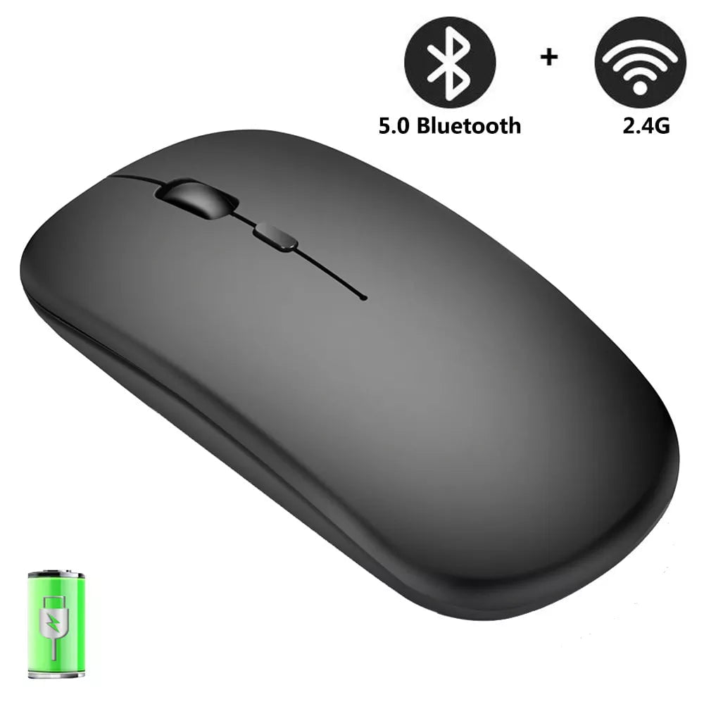 Storazone New Bluetooth Wireless Mouse USB Optical Rechargeable Mouse for Computer Laptop PC Macbook Gaming Mouse Gamer 2.4GHz 1600DPI