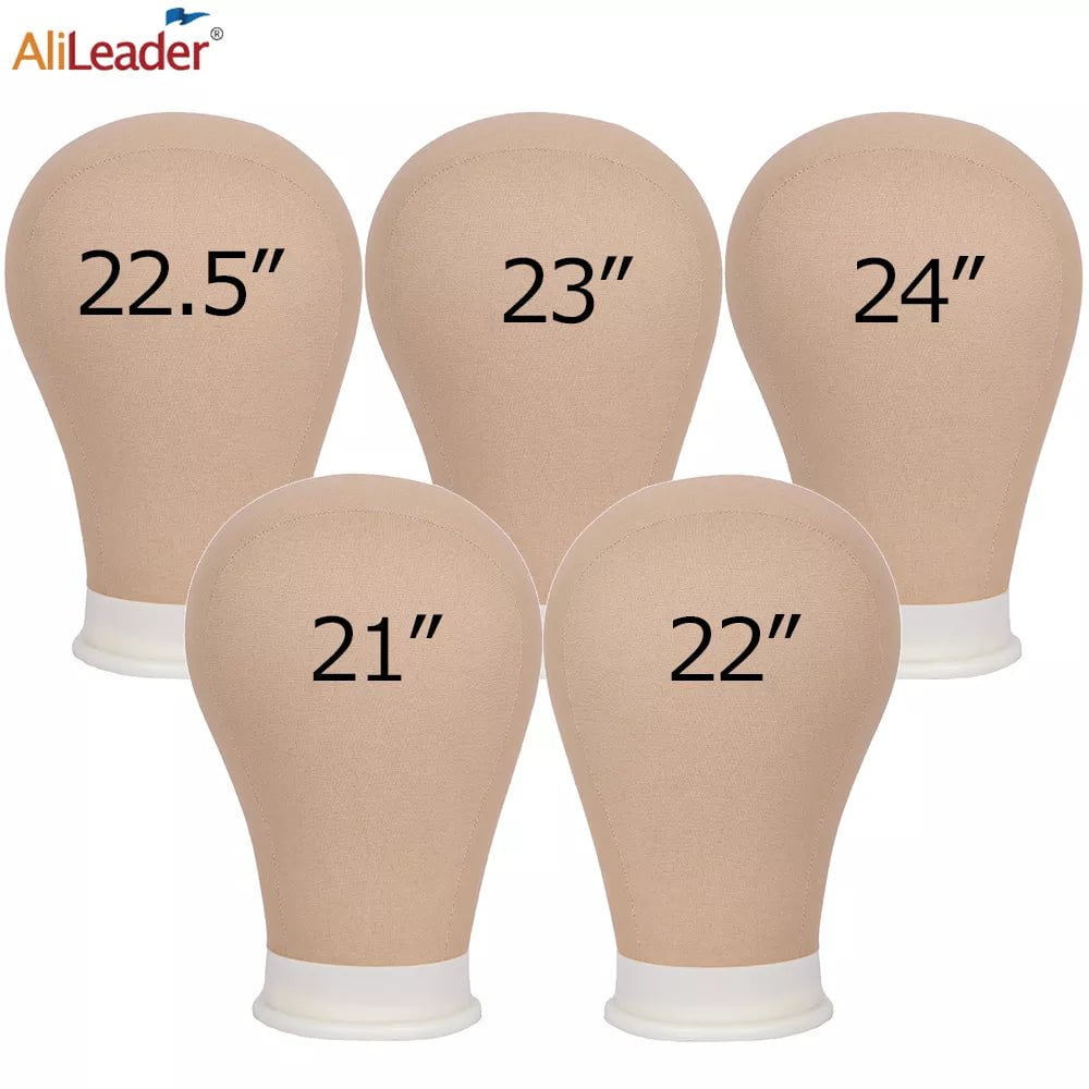 Storazone New Canvas Head For Wig 21" 22" 23" 24" Mannequin Head For Wig Making Good Quality Canvas Block Wig Making Head