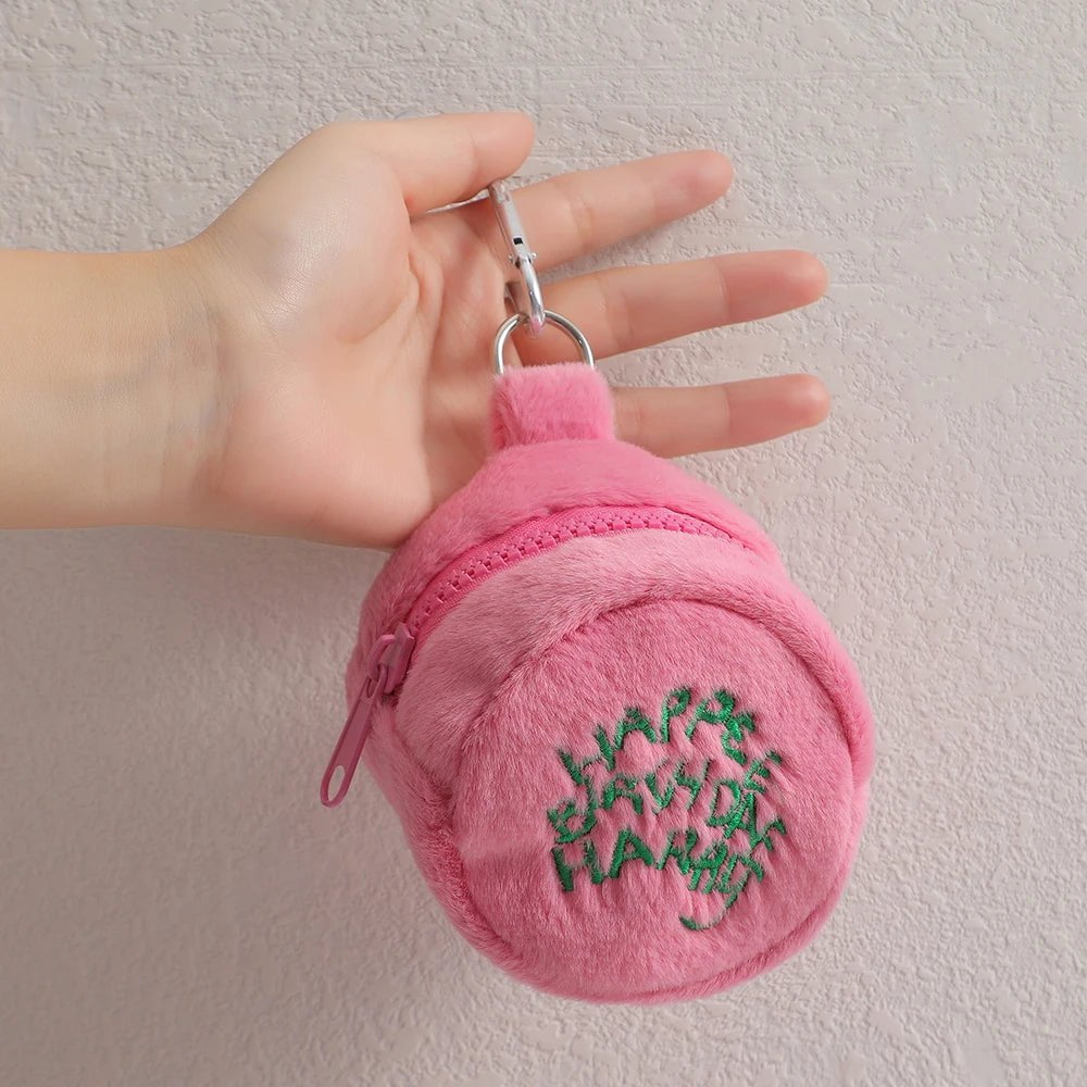 Storazone New Cute Earphone Small Thing Plush Coin Purse Key Jewelry Mini Storage Bag Women Girls Pouch Kawaii Travel Bag Decorations