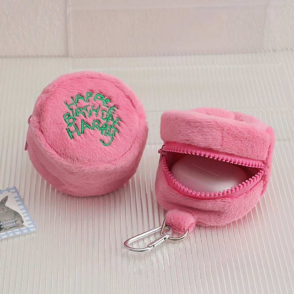 Storazone New Cute Earphone Small Thing Plush Coin Purse Key Jewelry Mini Storage Bag Women Girls Pouch Kawaii Travel Bag Decorations