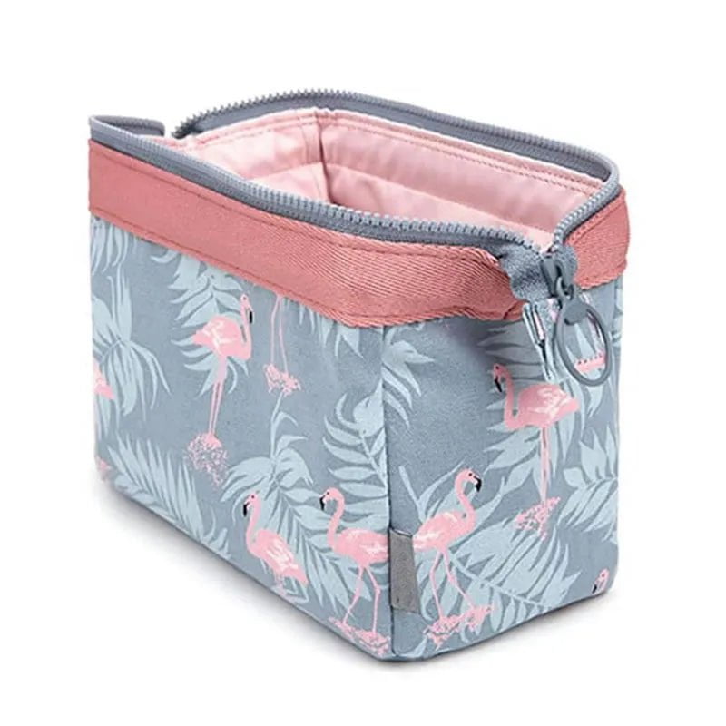 Storazone New Fashion Cosmetic Bag Women Waterproof Flamingo Makeup Bags Travel Organizer Toiletry Kits Portable Makeup Bags Beautician