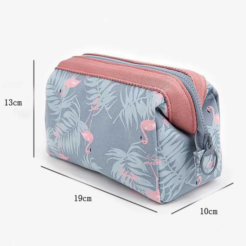 Storazone New Fashion Cosmetic Bag Women Waterproof Flamingo Makeup Bags Travel Organizer Toiletry Kits Portable Makeup Bags Beautician