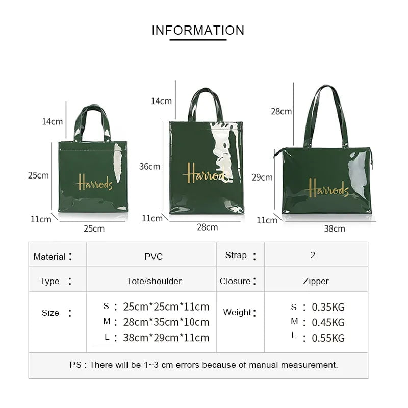 Storazone New Fashion Style Jelly Handbag for Women Eco Friendly Flower Tote Shopping Bag Reusable Waterproof PVC Shoulder Shopper Bag