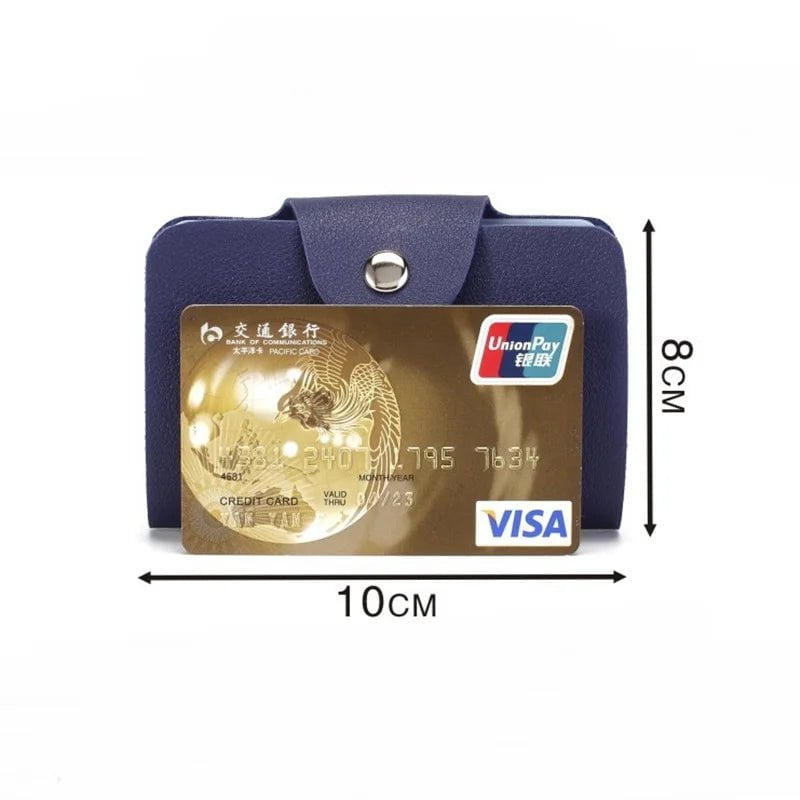 Storazone New Leather Function 24 Bits Card Case Business Card Holder Men Women Credit Passport Card Bag ID Passport Card Wallet 8 Colors