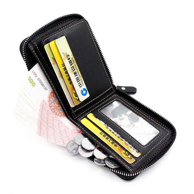 Storazone New Men's Wallet Short Korean Style Men's Zipper Bag Coin Pocket Card Holder Party Bag for Man Credit Card Holder Rfid Wallet