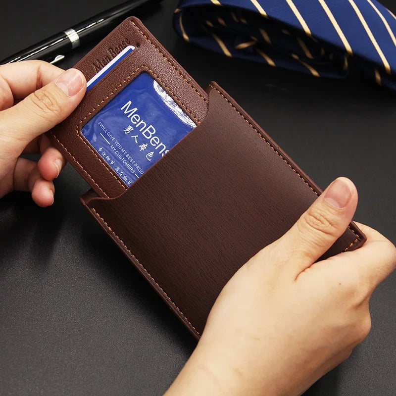 Storazone New Men's Wallet Short Multi-function Fashion Casual Draw Card Wallet Card Holders for Men Cardholder Bags with Free Shipping