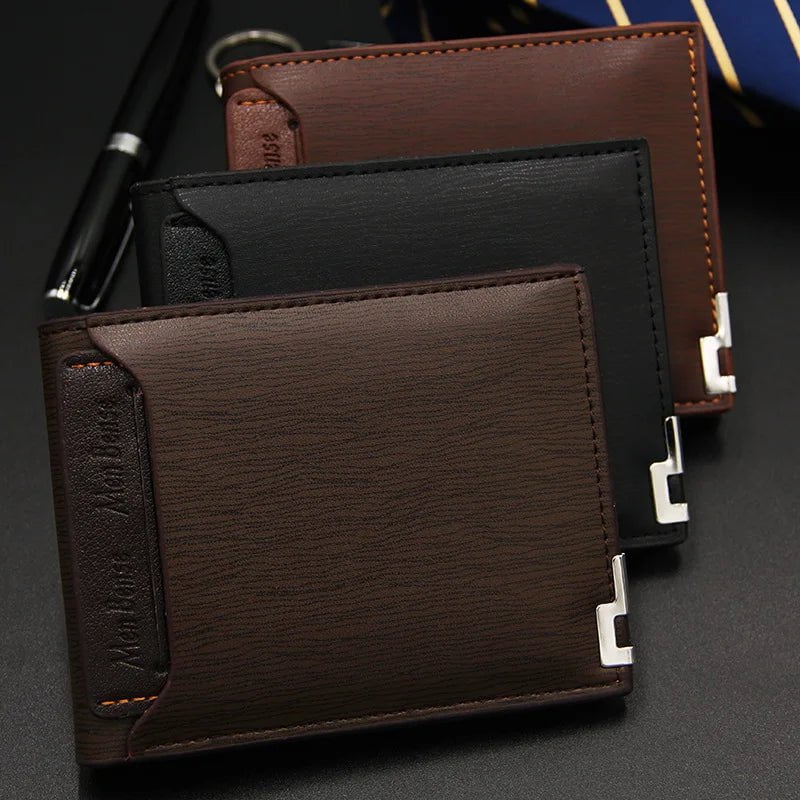 Storazone New Men's Wallet Short Multi-function Fashion Casual Draw Card Wallet Card Holders for Men Cardholder Bags with Free Shipping