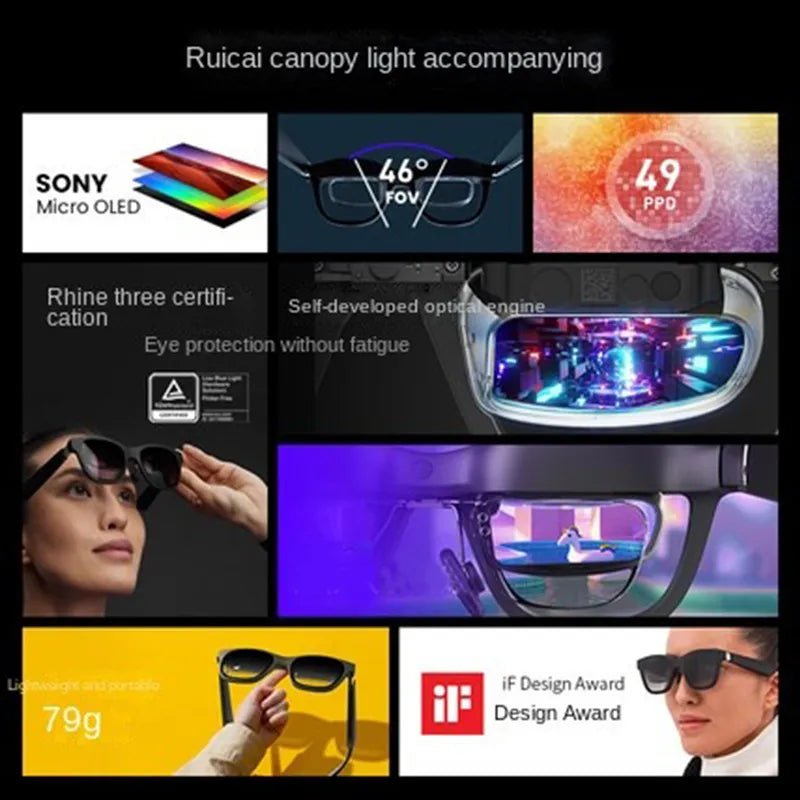 Storazone New Nreal Air Smart Xreal AR Glasses HD Private Giant Mobile Computer Projection Screen Portable Game Video Music Sunglasses