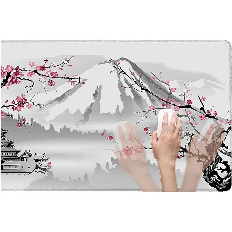 Storazone New Sakura Pattern Large Mouse Pad Gamer Big MousePad for Computer Gaming Locking Edge Keyboard Desk Mice Pad Rubber Table Mat