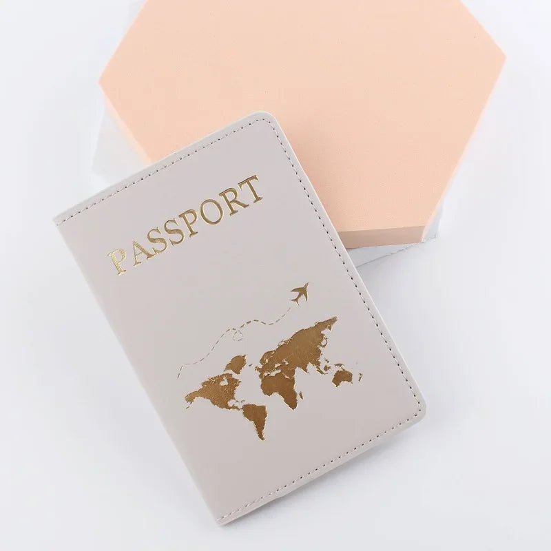 Storazone New Simple Fashion Passport Cover World Thin Slim Travel Passport Holder Wallet Gift PU Leather Card Case Cover Unisex