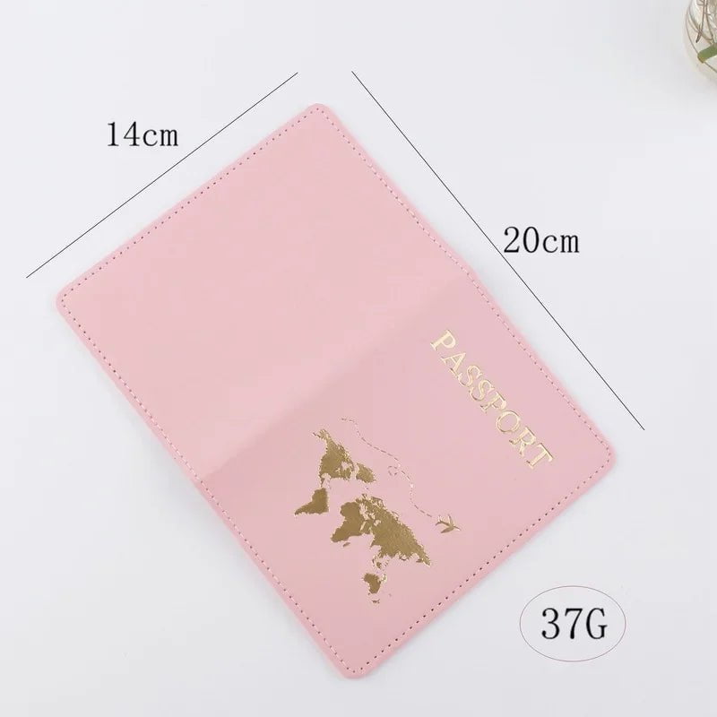 Storazone New Simple Fashion Passport Cover World Thin Slim Travel Passport Holder Wallet Gift PU Leather Card Case Cover Unisex