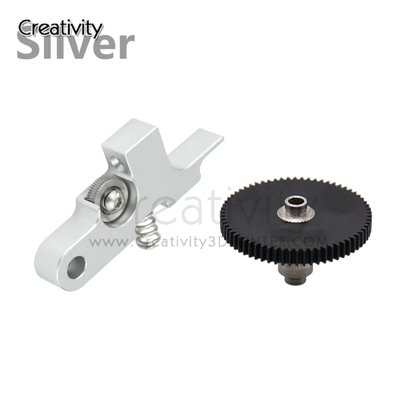 Storazone New Sliver Kit Upgraded Titan Aero Metal Extruder Idler Arm CNC Gear with 66 Teeth 1.75mm Prusa i3 Sidewinder X1 X2 Genius Extruder Parts