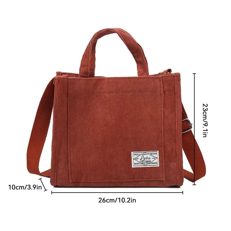 Storazone New Style Simple Corduroy Small Square Handbag Ins Fashion Trend Shoulder Bag For Women