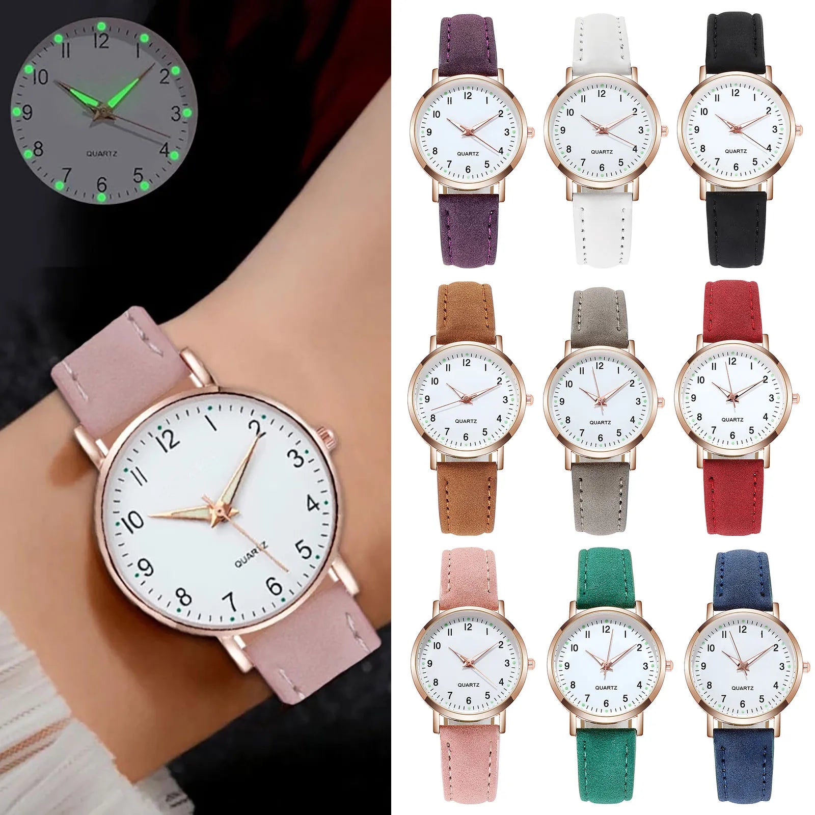 Storazone NEW Watch Women Fashion Casual Leather Belt Watches Simple Ladies' Small Dial Quartz Clock Dress Wristwatches Reloj mujer