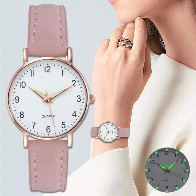 Storazone NEW Watch Women Fashion Casual Leather Belt Watches Simple Ladies' Small Dial Quartz Clock Dress Wristwatches Reloj mujer