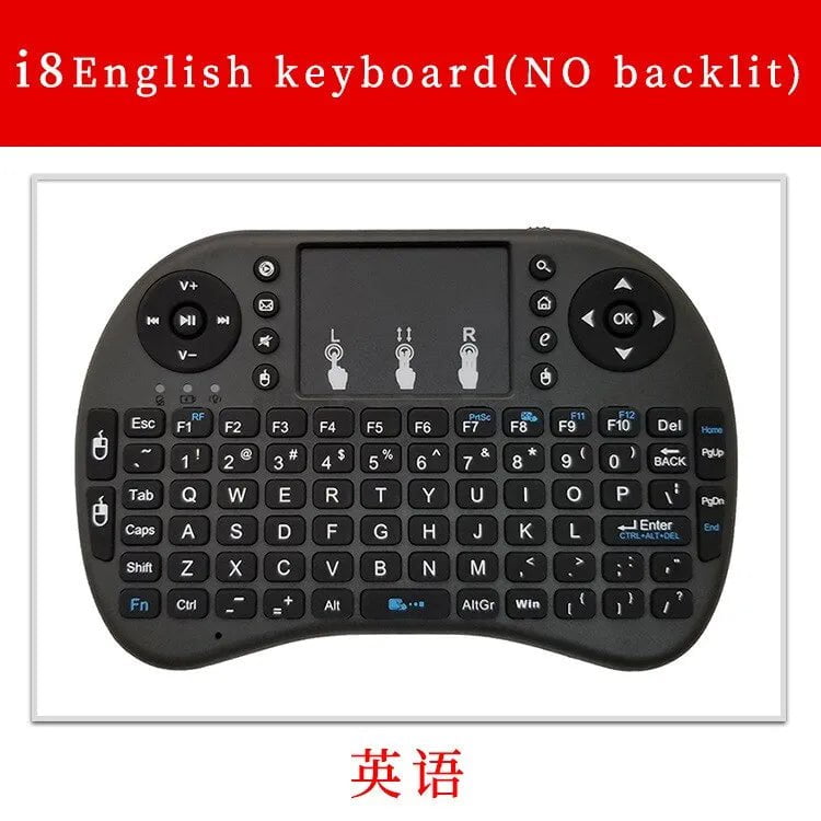 Storazone No backlight I8 Mini Wireless Keyboard 2.4G Air Mouse Remote Touchpad Use Dry Battery for Android TV Box PC Wireless Keyboard