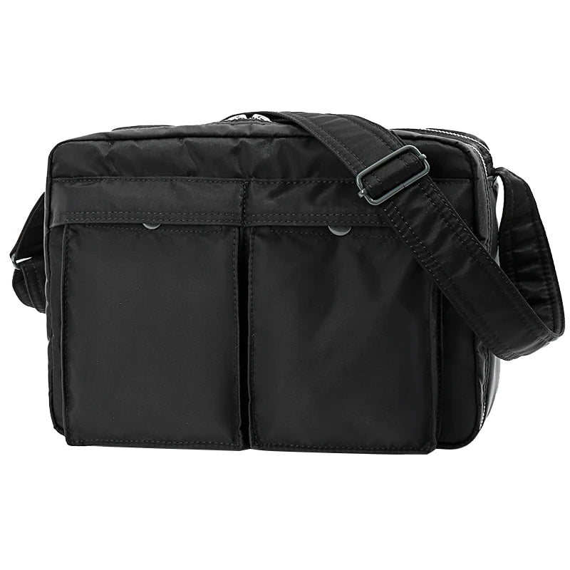 Storazone No Logo Japanese Style Fashion Messenger Bag Nylon Cloth Men Single Shoulder Bag Waterproof Cross body Bag Casual Men Handbag Chest Bag