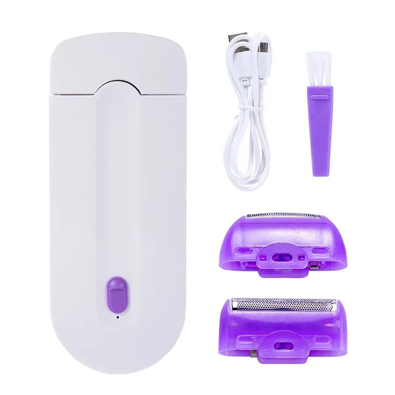 Storazone NO Plug Professional Painless Hair Removal Kit Laser Touch Epilator USB Rechargeable Women Body Face Leg Bikini Hand Shaver Hair Remover