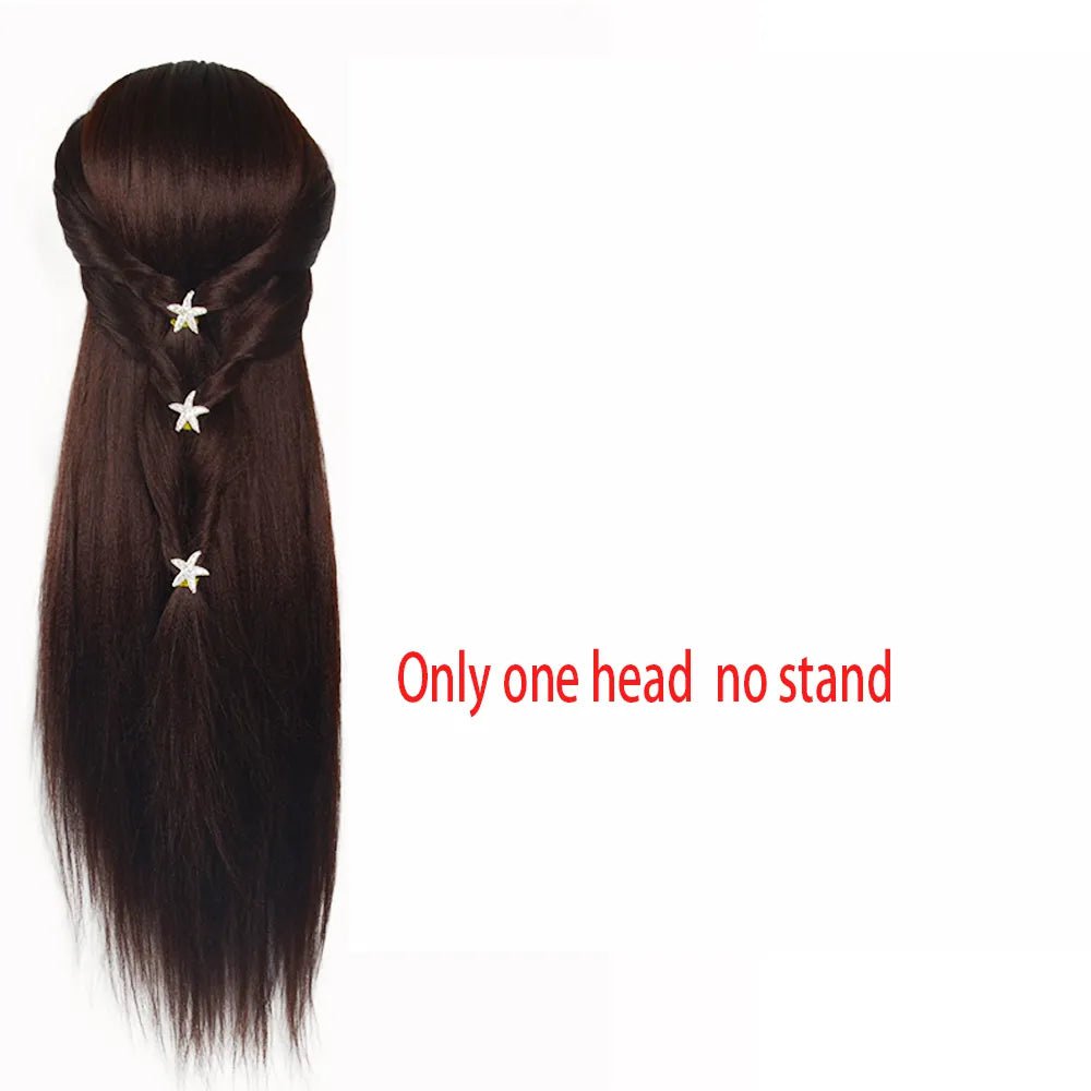 Storazone no stand 1 / CHINA 100% High Temperature Fiber Blonde Hair Mannequin Head Training Head For Braid Hairdressing Manikin Doll Head With Clamp