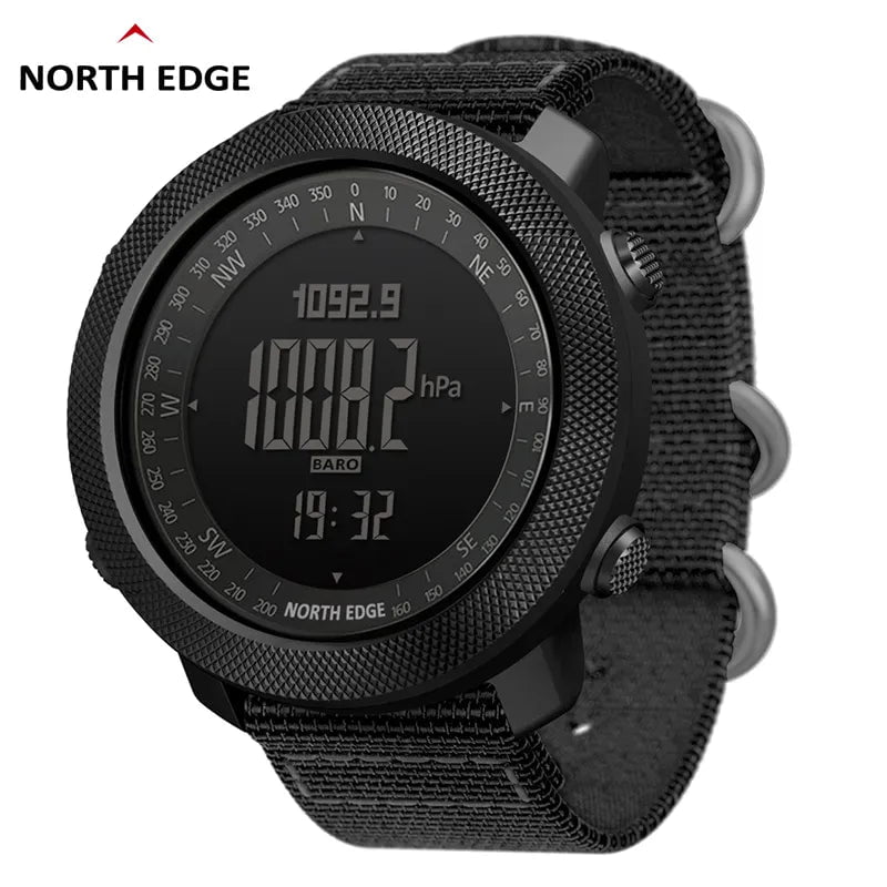Storazone NORTH EDGE Men's sport Digital watch Running Swimming Military Army watches Altimeter Barometer Compass waterproof 50m Wristband