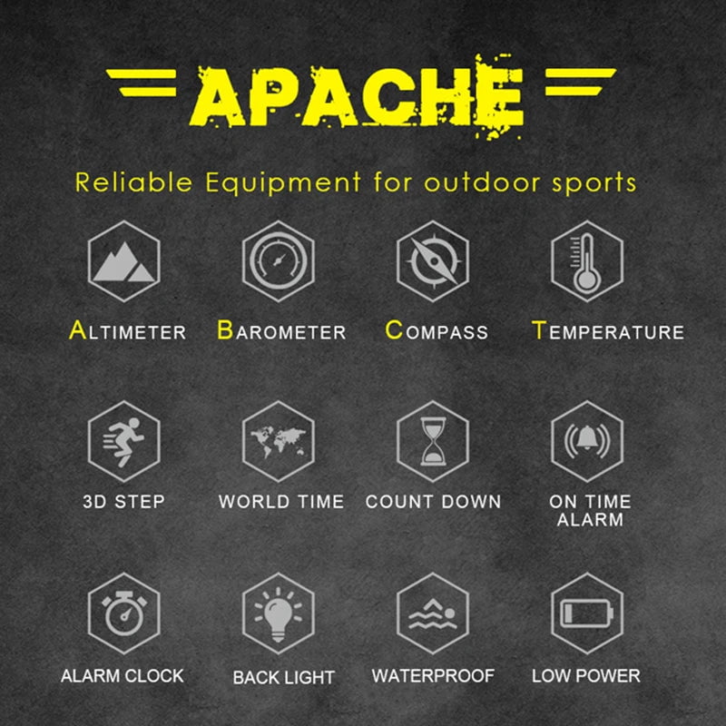 Storazone NORTH EDGE Men's sport Digital watch Running Swimming Military Army watches Altimeter Barometer Compass waterproof 50m Wristband