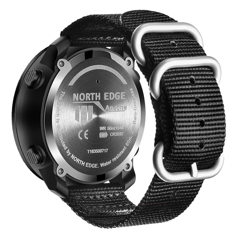 Storazone NORTH EDGE Men's sport Digital watch Running Swimming Military Army watches Altimeter Barometer Compass waterproof 50m Wristband
