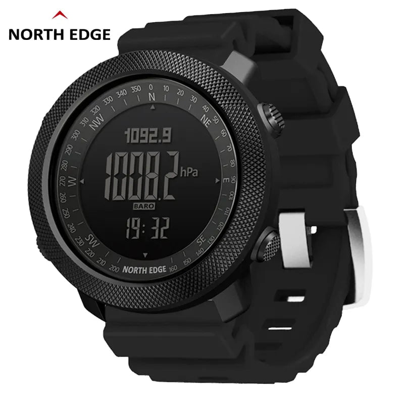 Storazone NORTH EDGE Men's sport Digital watch Running Swimming Military Army watches Altimeter Barometer Compass waterproof 50m Wristband