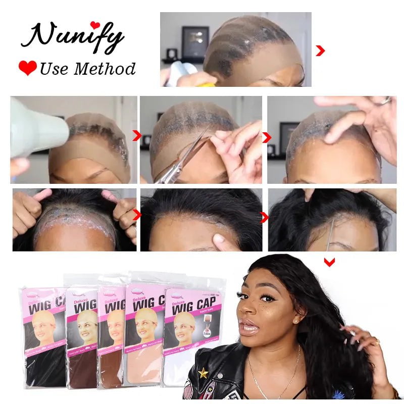 Storazone Nunify Nude Mesh Net Wig Caps With Closed End For Wigs 2Pcs/Pack Free Size Stocking Cap Red Coffee Black Begie Brown 6 Colors