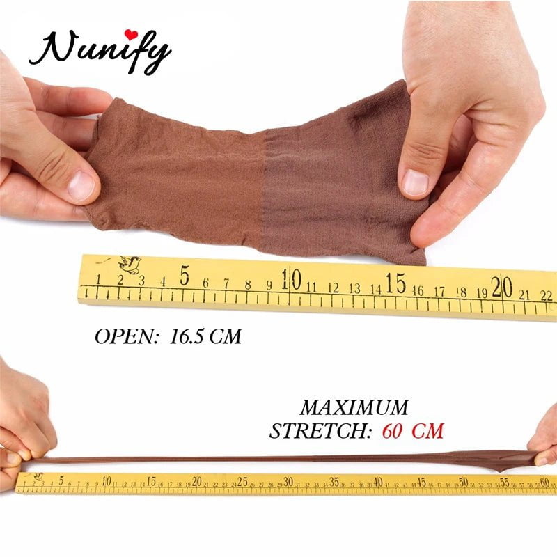 Storazone Nunify Nude Mesh Net Wig Caps With Closed End For Wigs 2Pcs/Pack Free Size Stocking Cap Red Coffee Black Begie Brown 6 Colors