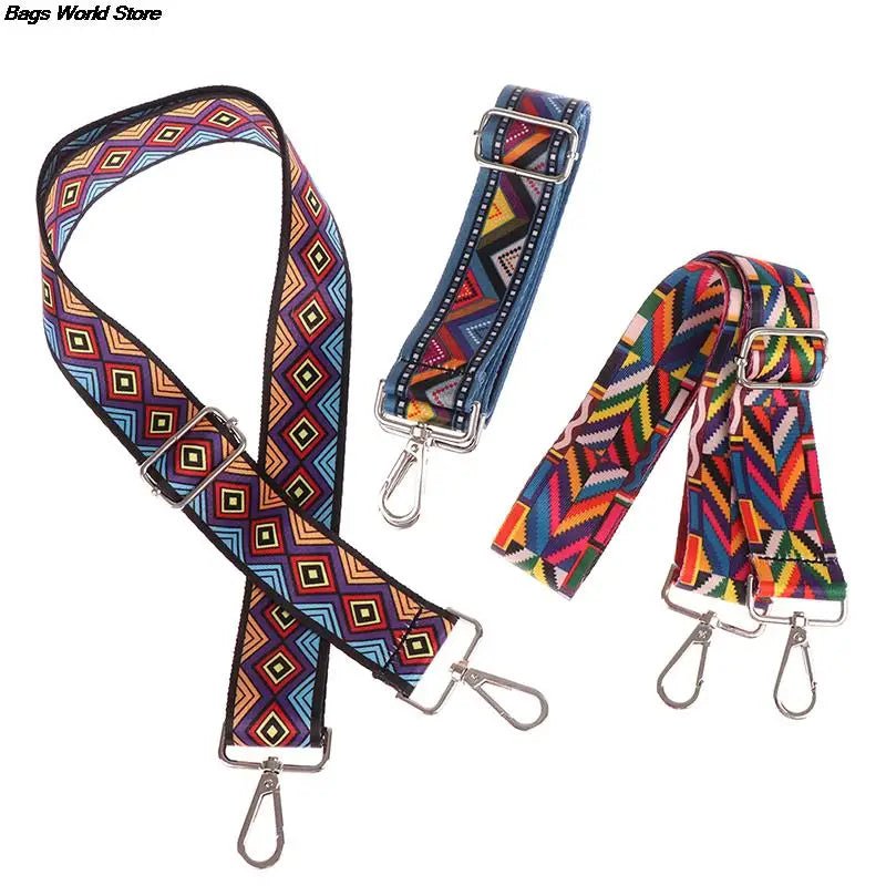 Storazone Nylon Bag Strap 1PC Woman Colored Straps for Crossbody Messenger Shoulder Bag Accessories Adjustable Embroidered Belts Straps