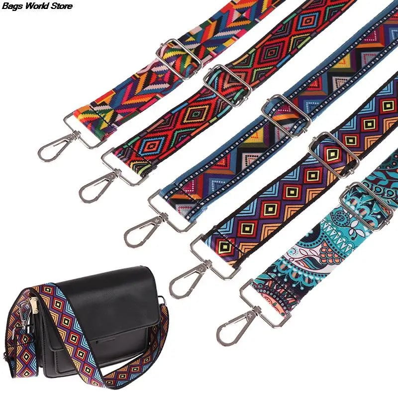 Storazone Nylon Bag Strap 1PC Woman Colored Straps for Crossbody Messenger Shoulder Bag Accessories Adjustable Embroidered Belts Straps