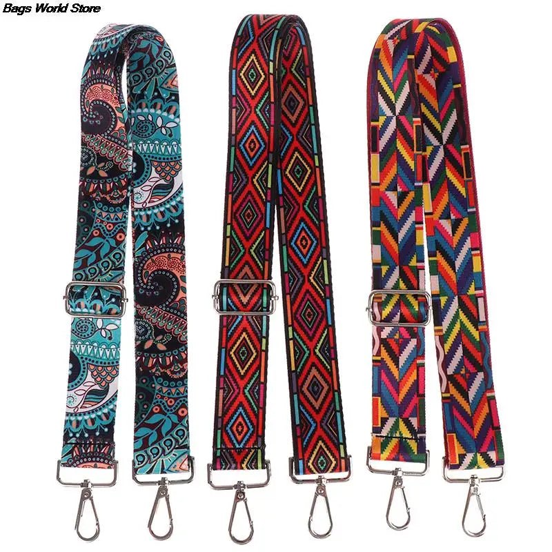 Storazone Nylon Bag Strap 1PC Woman Colored Straps for Crossbody Messenger Shoulder Bag Accessories Adjustable Embroidered Belts Straps