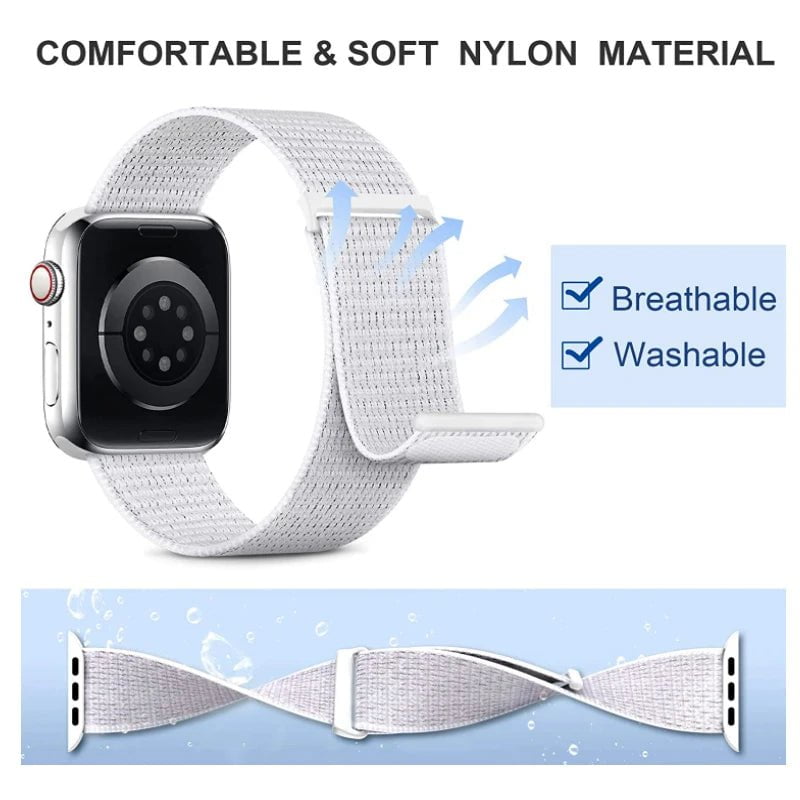 Storazone Nylon Band for Apple Watch Strap 49mm 45mm 41mm 44mm 40mm 42mm 38mm Adjustable Elastic Bracelet iWatch Ultra Series 3 4 5 SE 678