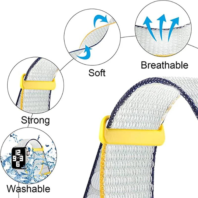 Storazone Nylon Band for Apple Watch Strap 49mm 45mm 41mm 44mm 40mm 42mm 38mm Adjustable Elastic Bracelet iWatch Ultra Series 3 4 5 SE 678