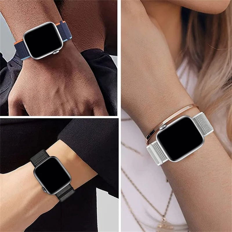 Storazone Nylon Band for Apple Watch Strap 49mm 45mm 41mm 44mm 40mm 42mm 38mm Adjustable Elastic Bracelet iWatch Ultra Series 3 4 5 SE 678