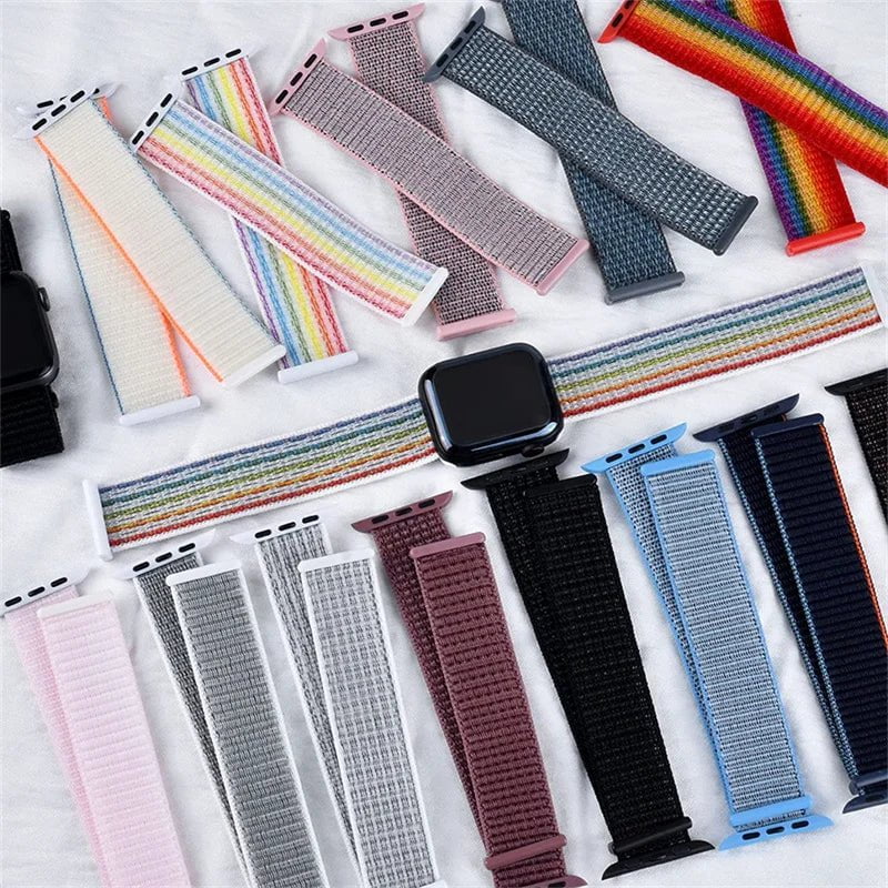 Storazone Nylon Band for Apple Watch Strap 49mm 45mm 41mm 44mm 40mm 42mm 38mm Adjustable Elastic Bracelet iWatch Ultra Series 3 4 5 SE 678