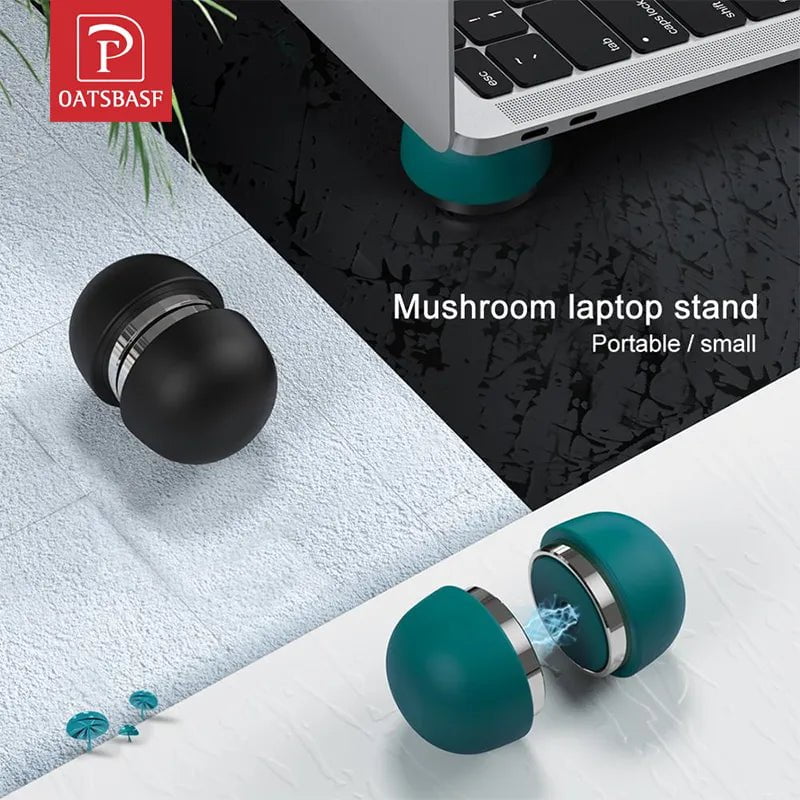 Storazone Oatsbasf Laptop Stand Notebook Accessories Laptop Mushroom Holder Foldable Mini Cooler Stand for Macbook Pro Air Support Bracket