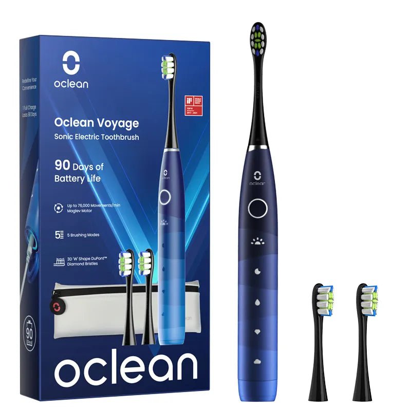 Storazone OCLEAN Voyage Oclean Voyage Sonic Electric Toothbrush Travel Teethbrush Kit Rechargeable Automatic Ultrasonic IPX7 Ultrasound Dental Whitener