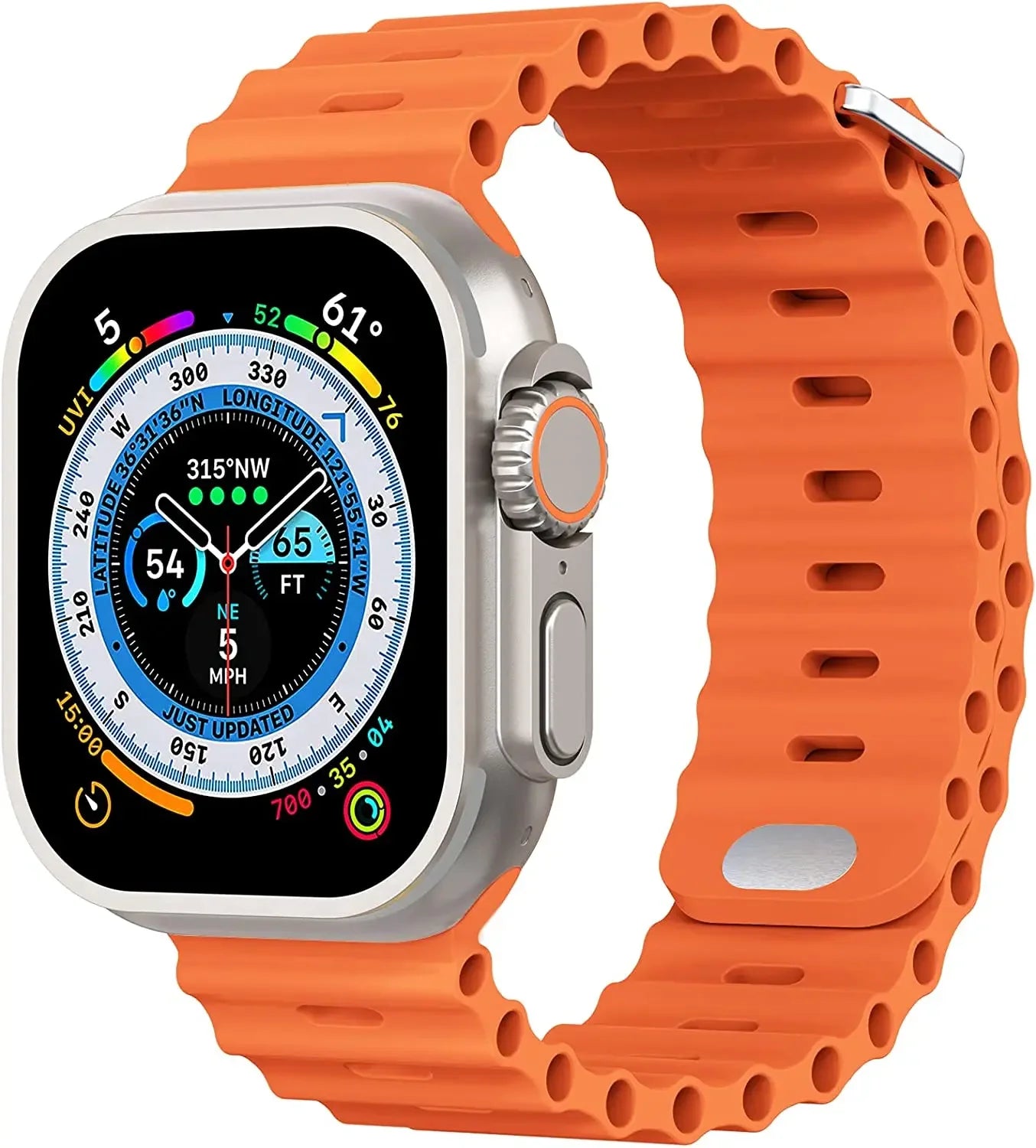 Storazone Official orange / For 38mm 40mm 41mm Silicone strap For Apple watch Ultra/2 49mm Sports breathable soft wrist band For iwatch 9 8 7 6 5 4 SE 45mm 41mm 44mm 42mm 40mm