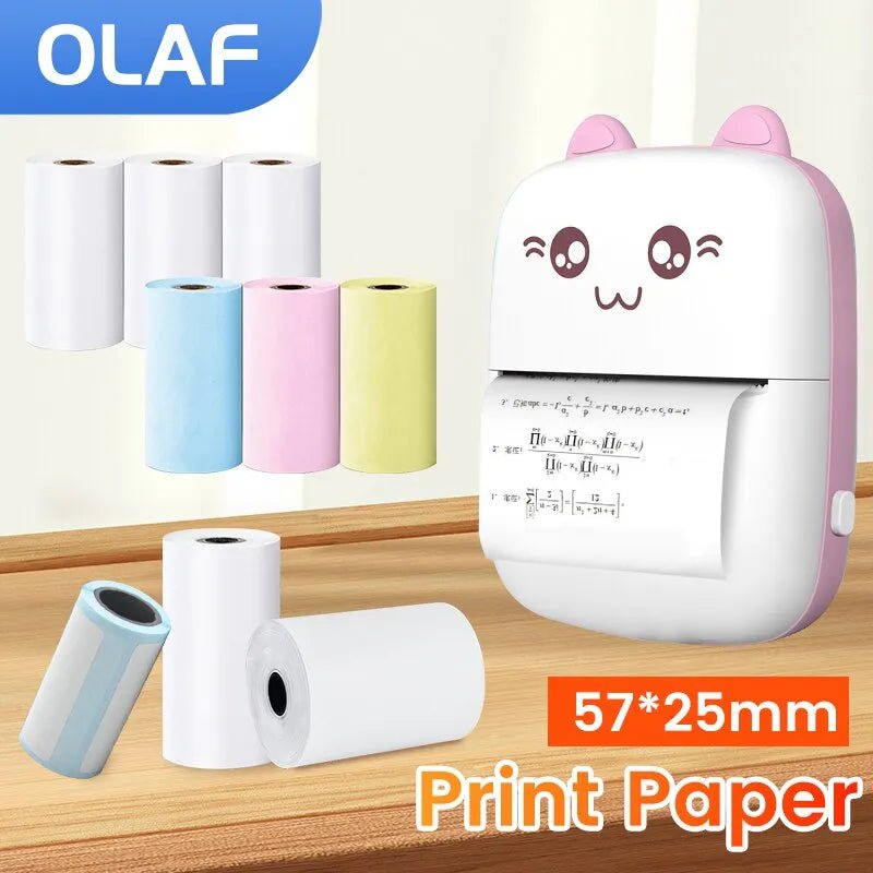 Storazone Olaf 57 * 25mm 3pcs High-definition Printing Paper White Children's Camera Printer Replacement Accessories Mini Error Printer