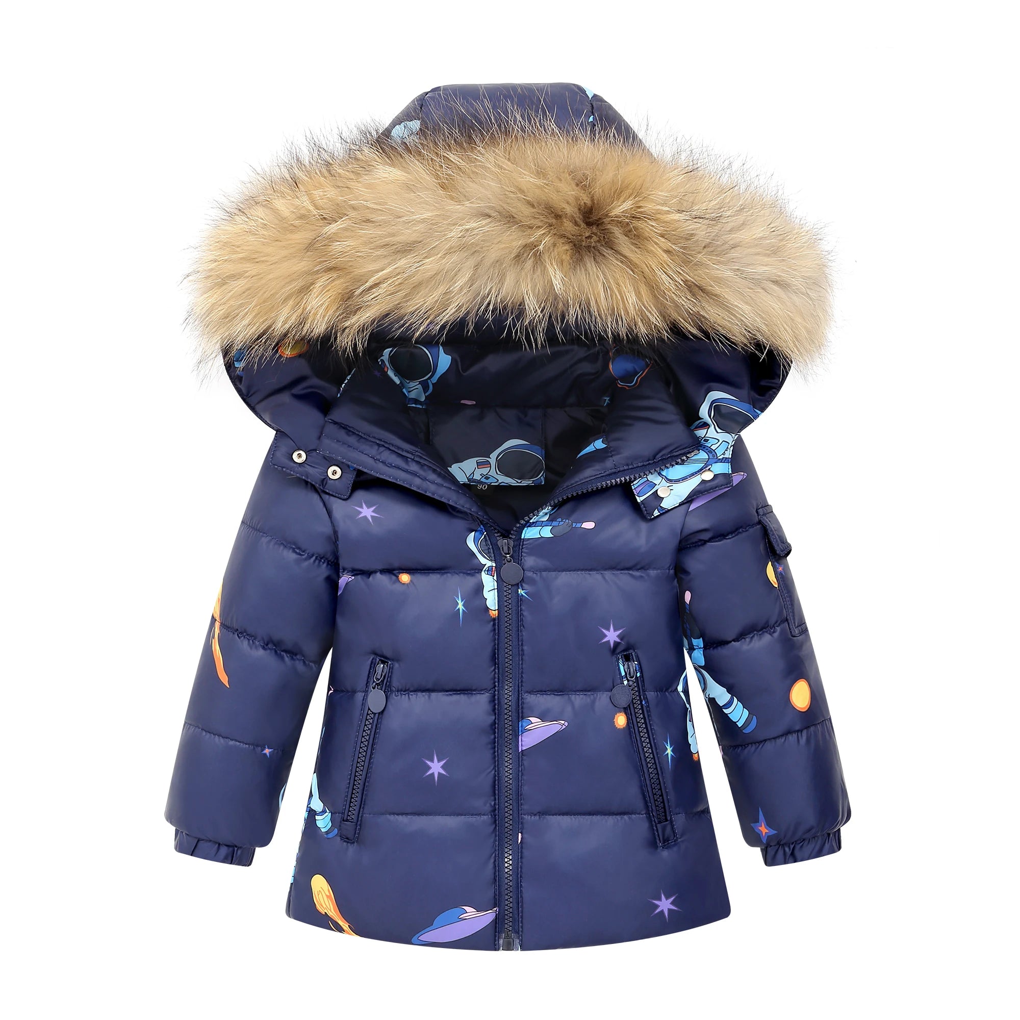 Storazone OLEKID -30 Degree Russia Winter children Boys Clothes set Down Jacket Coat + Overalls For Girl 1-5 Years Kids Baby Girl Snowsuit