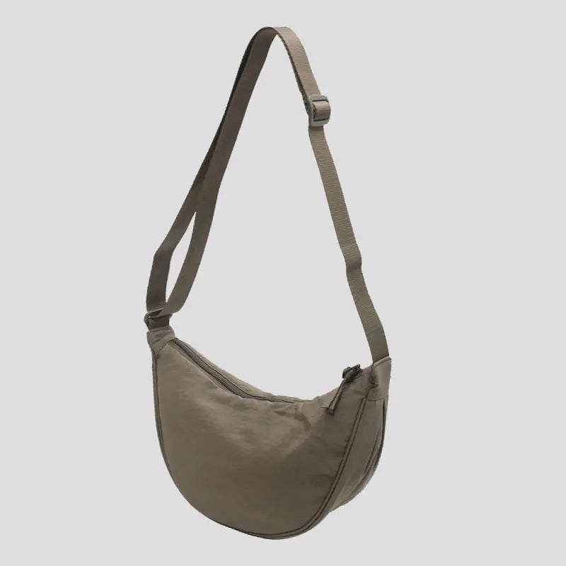 Storazone Olive green Simple Design Women's Messenger Bag Fashion Ladies Nylon Hobos Small Shoulder Bags Vintage Female Girls Purse Cloth Handbags