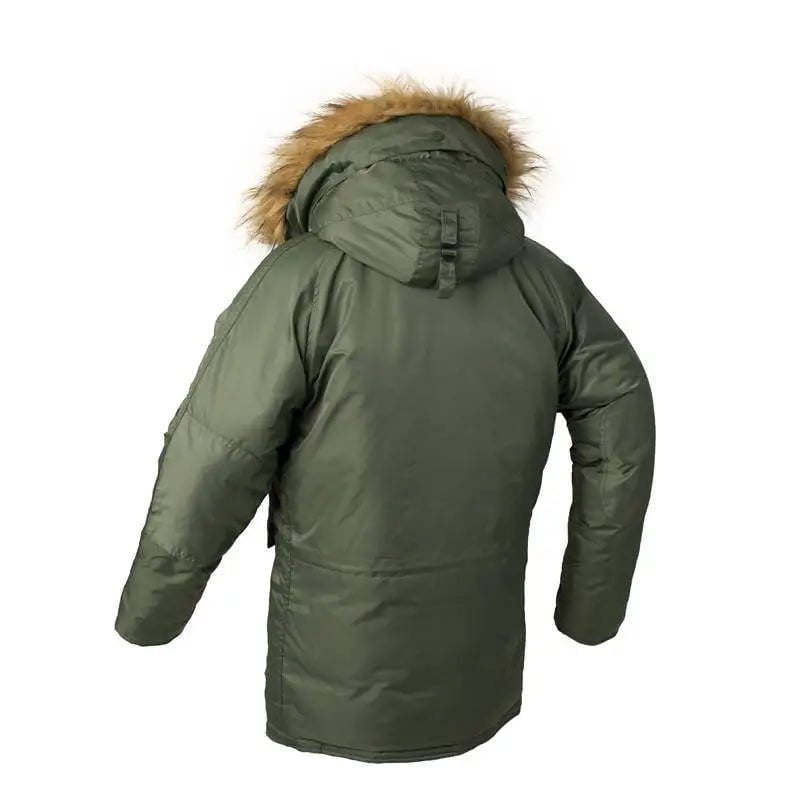 Storazone Olive Green / XS 2023 Winter N3B puffer men long Куртка аляска coat military fur hood warm tactical bomber army korean thick parka